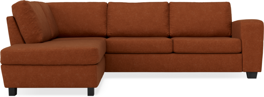 Friday - 2,5-sits soffa med divan vänster - Orange
