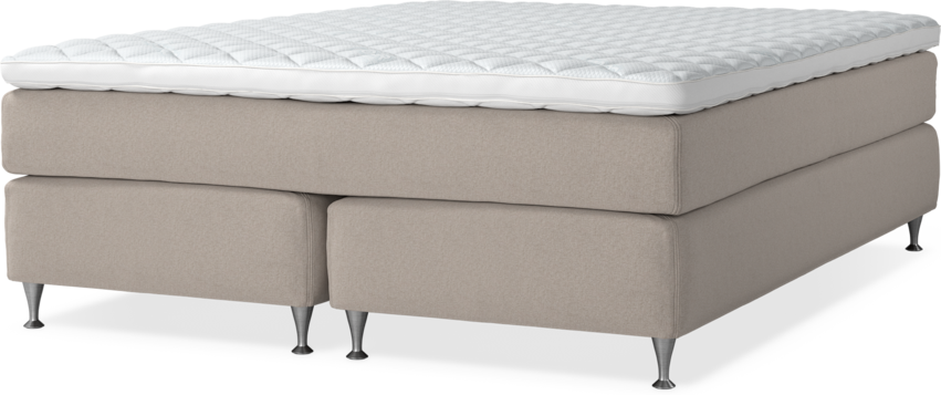 Delux Sense - Kontinentalsäng, dubbelsäng med bäddmadrass - Beige