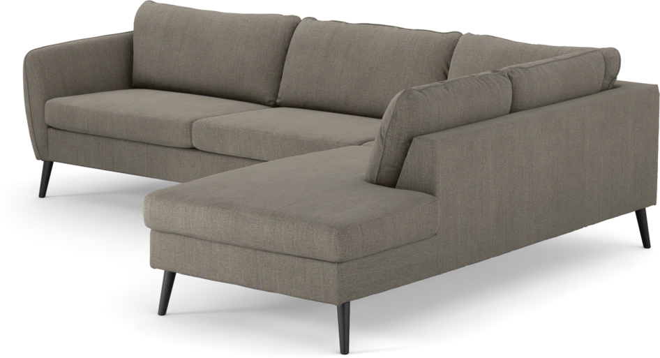 County - 2,5-sits soffa med divan höger - Brun
