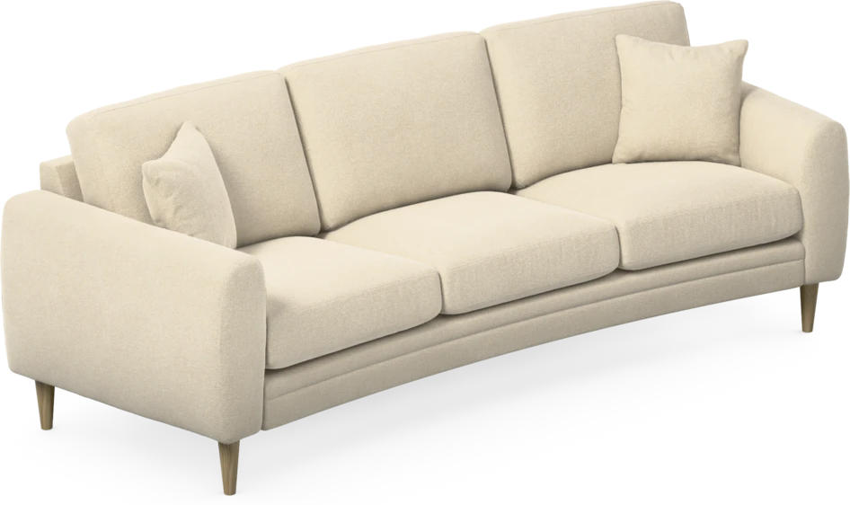 Eden - 3-sits soffa svängd - Beige