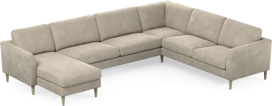 Bridge - Hörnsoffa, 3+2-sits med schäslong vänster - Beige