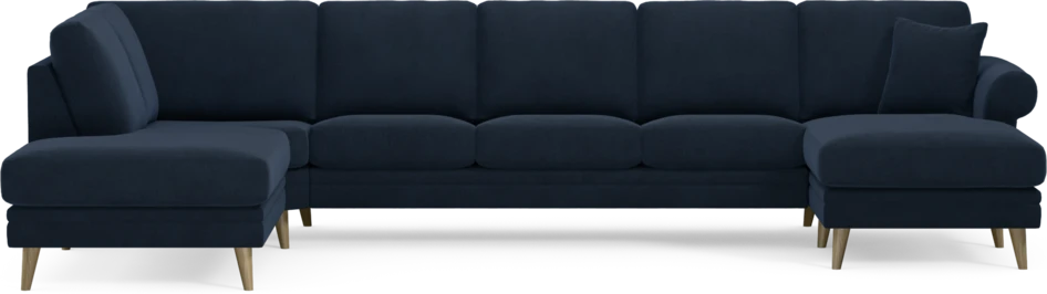 Eden - 3-sits soffa med divan vänster och schäslong höger - Blå