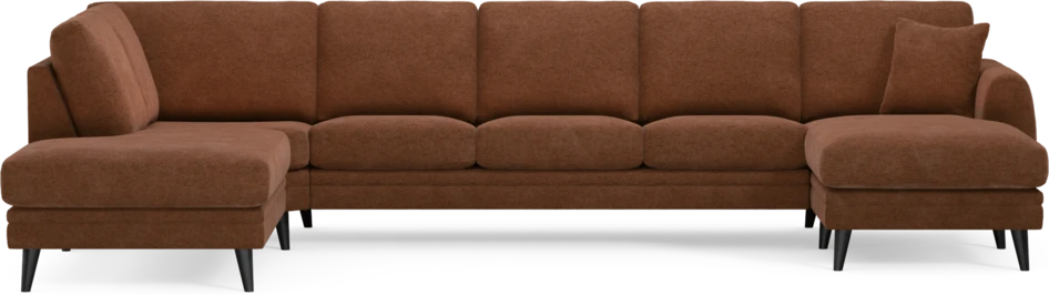Eden - 3-sits soffa med divan vänster och schäslong höger - Orange