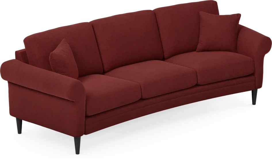 Eden - 3-sits soffa svängd - Röd