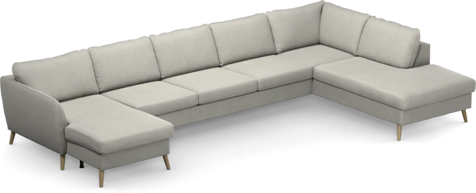 County - 4-sits soffa med schäslong vänster och divan höger - Grå