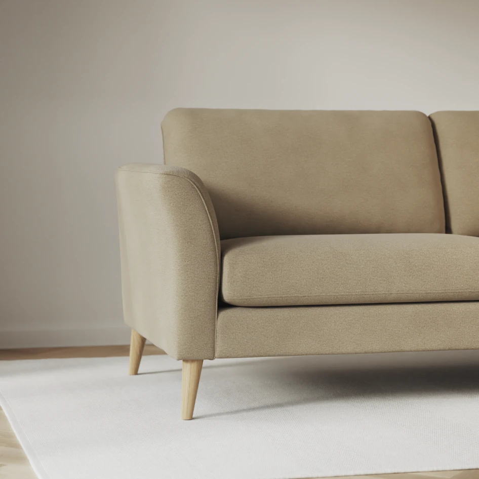 Bridge - 3-sits soffa med schäslong vänster och divan höger - Beige