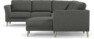 Bridge - Hörnsoffa, 2+3-sits med schäslong höger - Grå