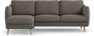 Madison Lux - 2-sits soffa med schäslong vänster - Brun