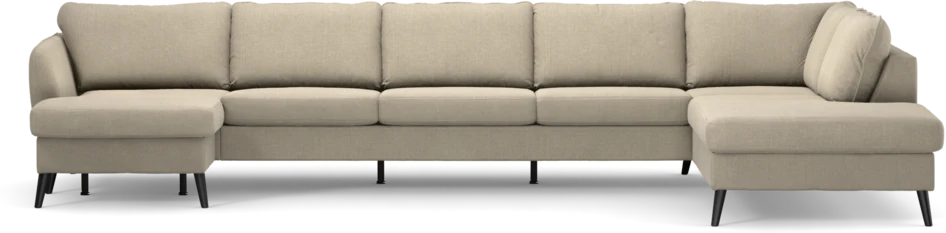 County - 4-sits soffa med schäslong vänster och divan höger - Beige
