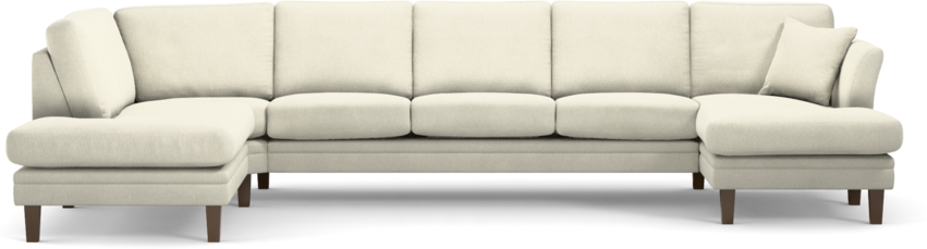 Eden - 3-sits soffa med divan vänster och schäslong höger - Vit