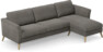Bridge - 3-sits soffa med schäslong höger - Grå