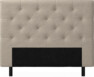 Delux Pikerad Låg - Sänggavel, 90-210 cm - Beige