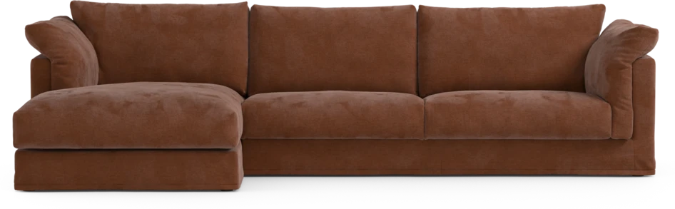 Cherrie Klädsel - Klädsel till 3-sits soffa med schäslong vänster - Orange