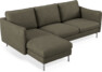Madison Lux - 2-sits soffa med schäslong vänster - Brun