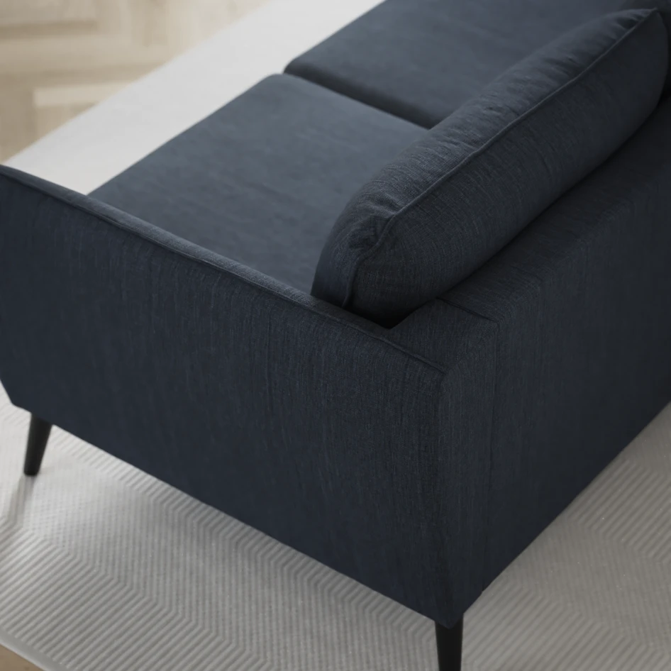 County - Hörnsoffa, 2+3-sits med schäslong höger - Blå