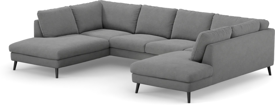Madison Lux - 2-sits soffa med divan vänster och höger - Grå