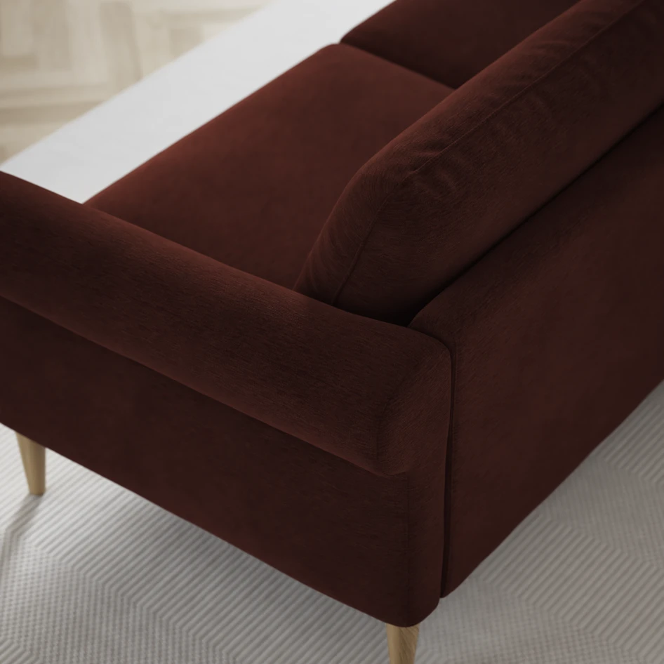 Bridge - 3-sits soffa med schäslong vänster och divan höger - Orange