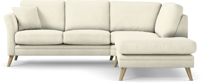 Eden - 2-sits soffa med divan - Vit