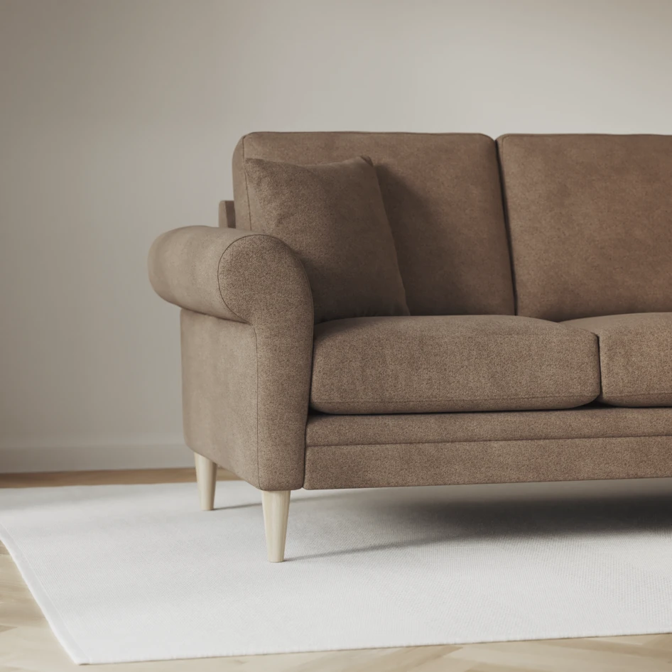 Eden - 3-sits soffa svängd - Brun