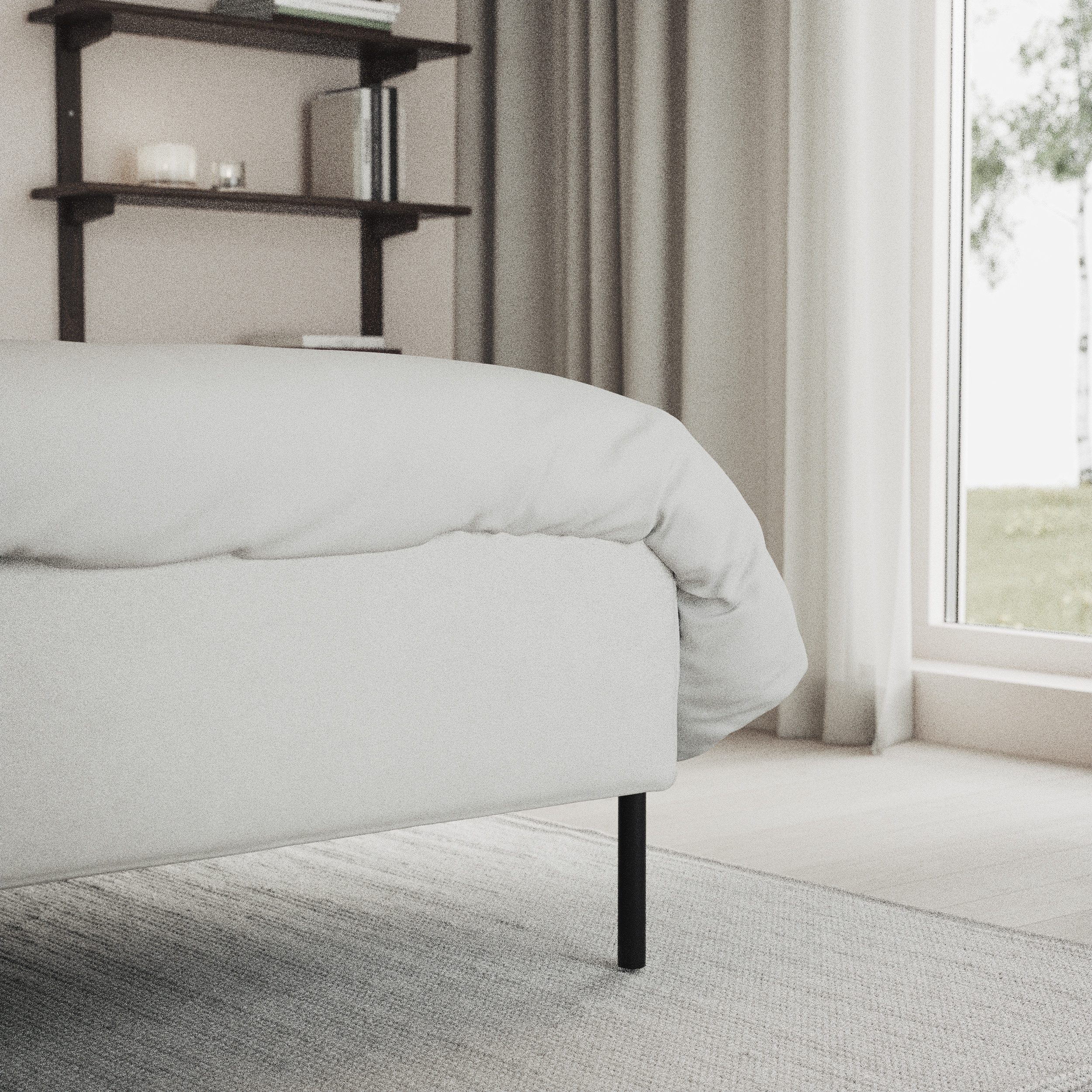 Delux Exclusive - Kontinentalsäng, enkelsäng 120 cm med bäddmadrass och sängben - inspiration