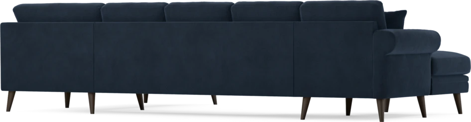 Eden - 3-sits soffa med schäslong vänster och divan höger - Blå