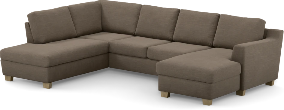 Friday - 3-sits soffa med divan vänster och schäslong höger - Brun