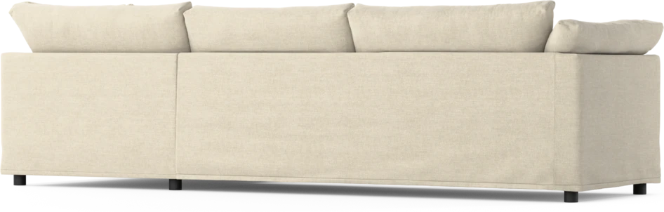 Cherrie - 3-sits soffa med divan höger, med kappa - Beige