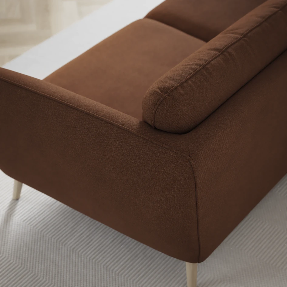 Madison - 2-sits soffa med divan vänster och schäslong höger - Brun