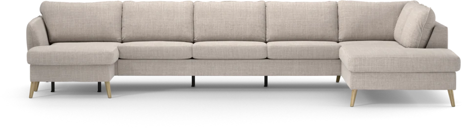 County - 4-sits soffa med schäslong vänster och divan höger - Beige
