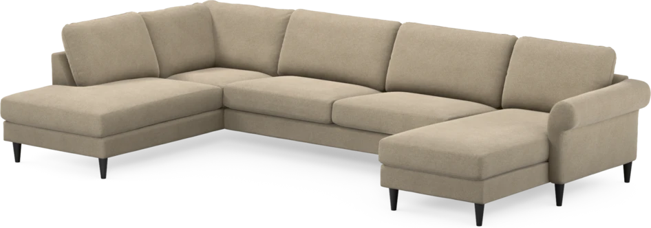 Bridge - 3-sits soffa med divan vänster och schäslong höger - Beige