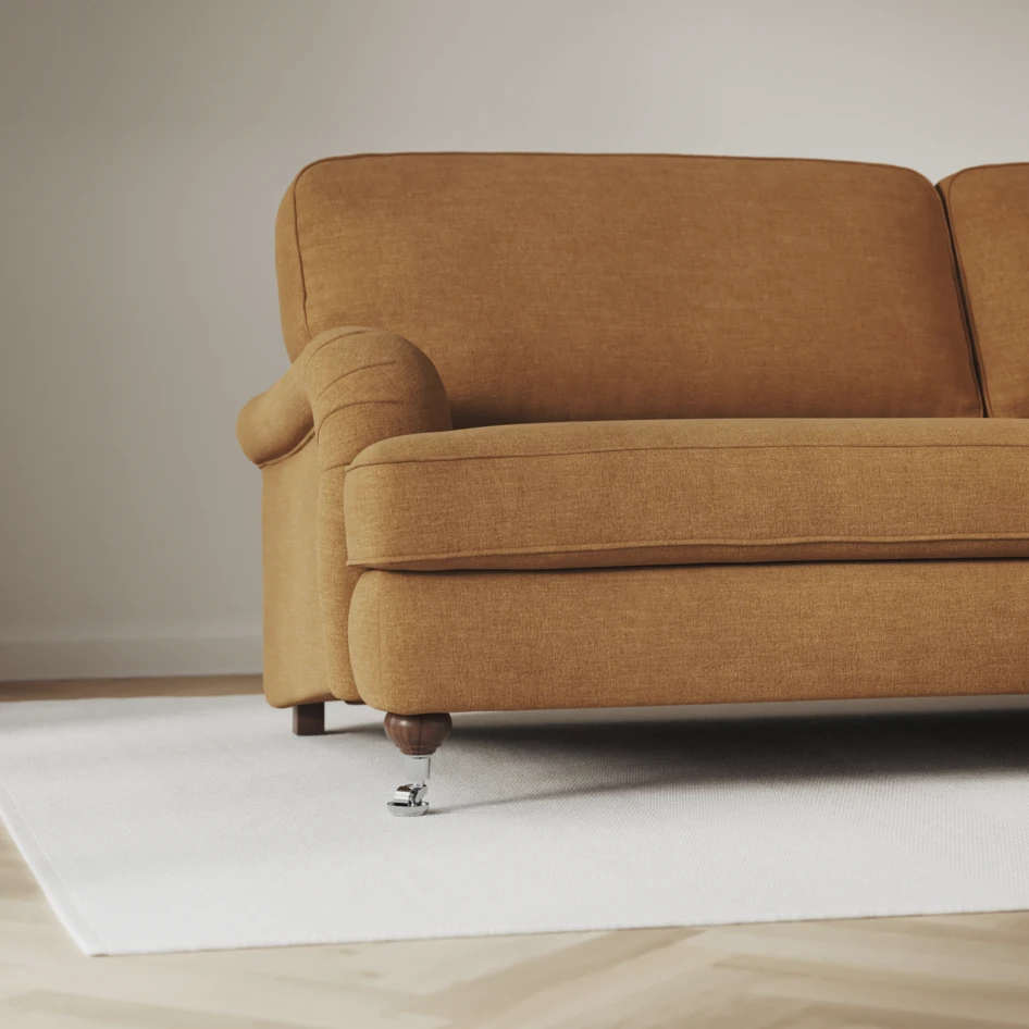 Oxford - 3-sits soffa svängd - Gul