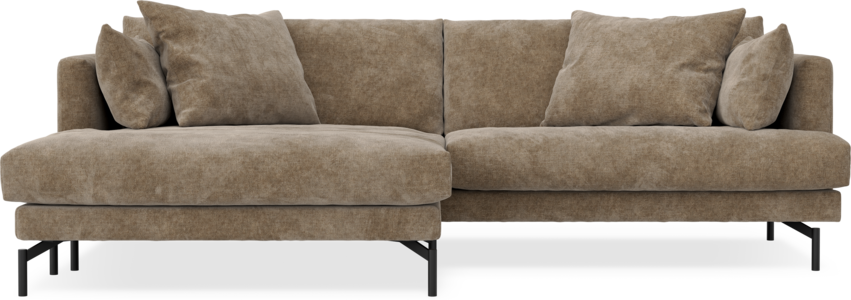 Harper - 4-sits med schäslong XL vänster - Brun