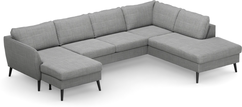 County - 3-sits soffa med schäslong vänster och divan höger - Grå