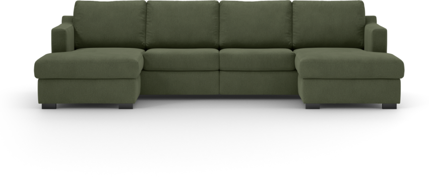 Friday - 2-sits soffa med två schäslonger - Grön