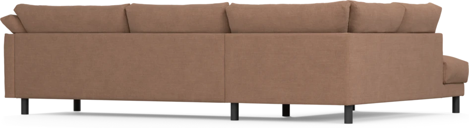 Cherrie - 3-sits soffa med divan vänster, fast klädsel - Orange