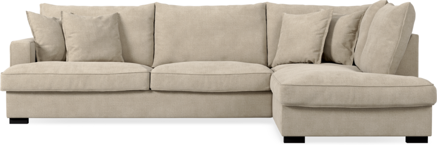 Mila - 3-sits soffa med divan höger - Beige