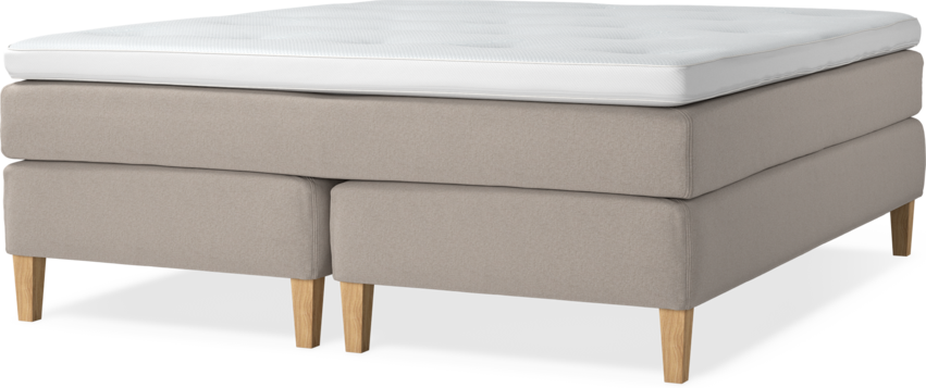 Delux Sense - Kontinentalsäng, dubbelsäng med bäddmadrass - Beige