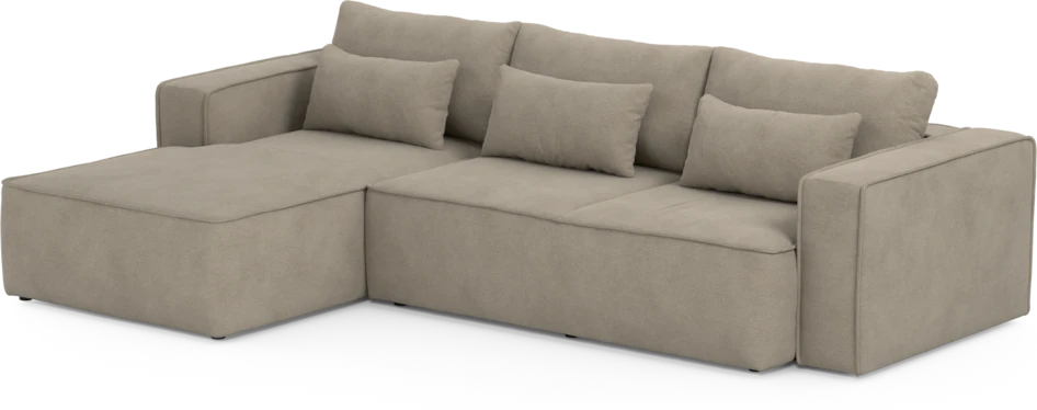 Ide - Bäddsoffa 3-sits med schäslong vänster - Beige