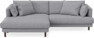 Harper - 4-sits med schäslong XL vänster - Grå