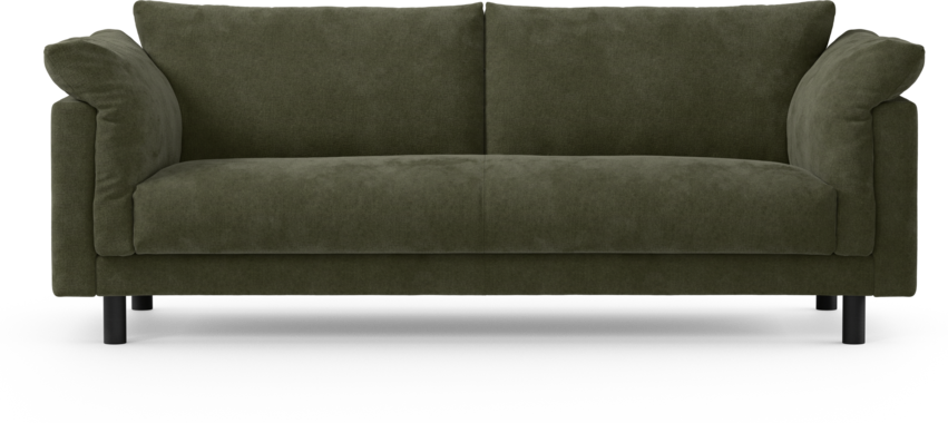 Cherrie - 3-sits soffa, hel dyna, fast klädsel - Grön