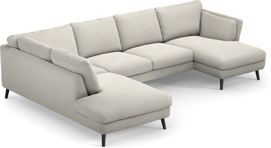 Madison - 2-sits soffa med divan vänster och schäslong höger - Vit