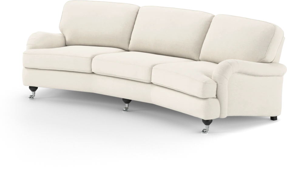 Oxford - 3-sits soffa svängd - Vit