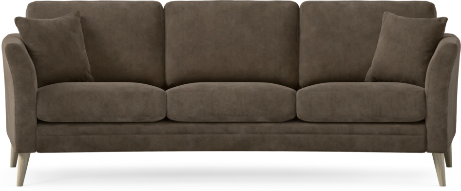 Eden - 3-sits soffa svängd - Brun