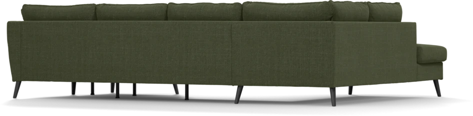 County - 3-sits soffa med divan vänster och schäslong höger - Grön
