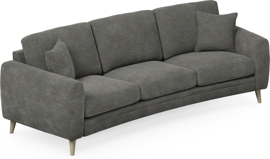 Eden - 3-sits soffa svängd - Grå