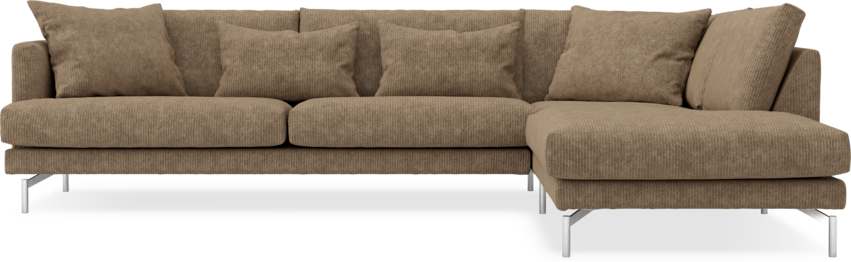 Harper - 3-sits soffa med divan höger - Brun