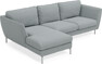 Madison Lux - 2-sits soffa med schäslong vänster - Turkos