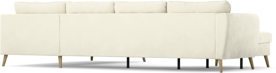 County - 3-sits soffa med schäslong vänster och divan höger - Vit