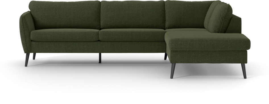 County - 2,5-sits soffa med divan höger - Grön