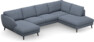 Madison Lux - 2-sits soffa med schäslong vänster och divan höger - Blå